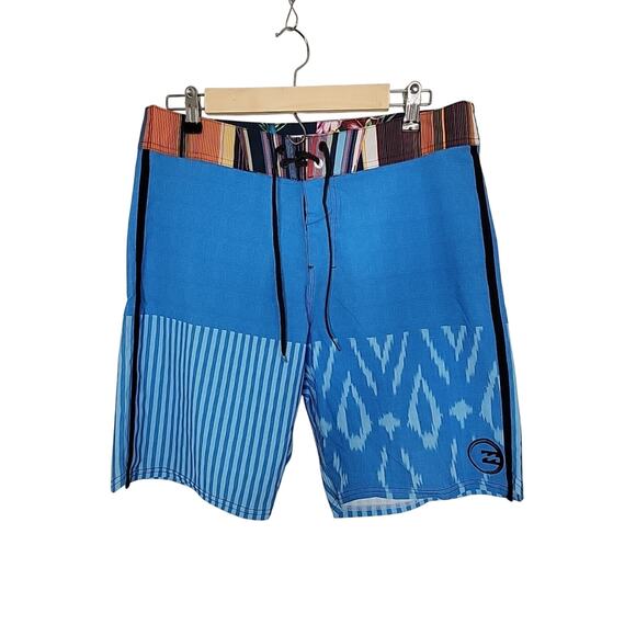 Billabong Platinum X Swim Trunk Surf Board Shorts Blue Mens Size Approx 32 EUC - Picture 1 of 9